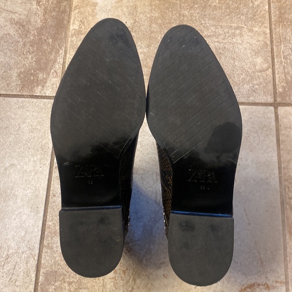 Zara snakeskin look flat booties size 39 - Picture 4 of 7